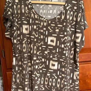 Stylish Brown Patterned Women's Top